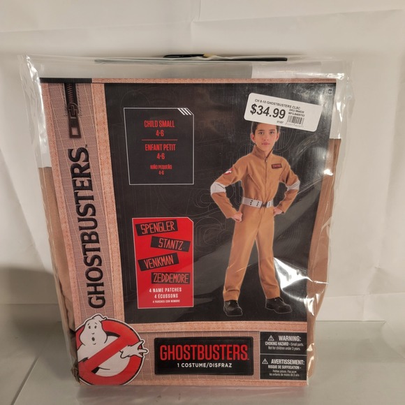 Ghostbusters Halloween Costume Cosplay Licensed Boys Girls Small Size 4-6 New - Picture 3 of 7